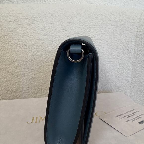 Jimmy Choo Black JC avenue Leather Crossbody bag blue - Picture 5 of 9